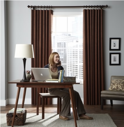 Draperies Hanging in Dining Room